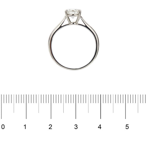 Bague 52 Bague solitaire - Diamant 0,98 ct en or blanc 18 ct 58 Facettes 34732