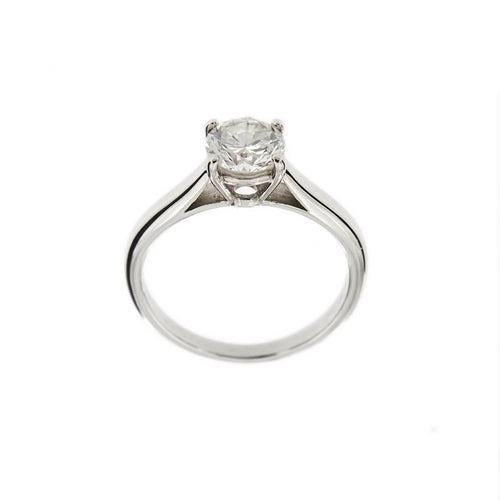 Bague 52 Bague solitaire - Diamant 0,98 ct en or blanc 18 ct 58 Facettes 34732