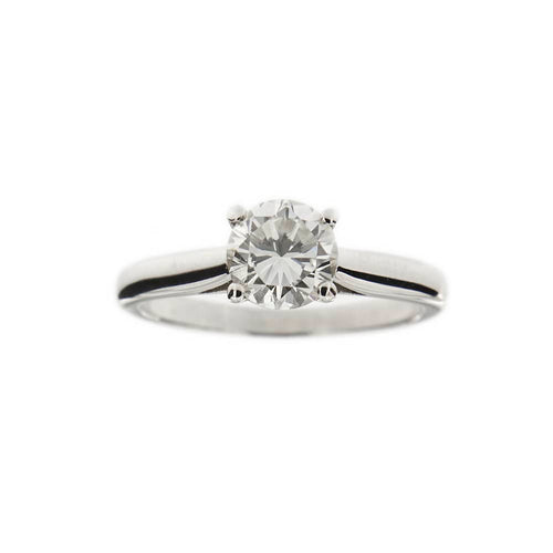 Bague 52 Bague solitaire - Diamant 0,98 ct en or blanc 18 ct 58 Facettes 34732