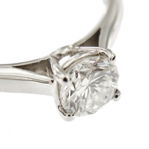 Bague 52 Bague solitaire - Diamant 0,98 ct en or blanc 18 ct 58 Facettes 34732