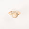 53 Bague marguerite en or rose, perle de culture et diamants 58 Facettes LMB-394