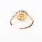 53 Bague marguerite en or rose, perle de culture et diamants 58 Facettes LMB-394