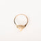 53 Bague marguerite en or rose, perle de culture et diamants 58 Facettes LMB-394