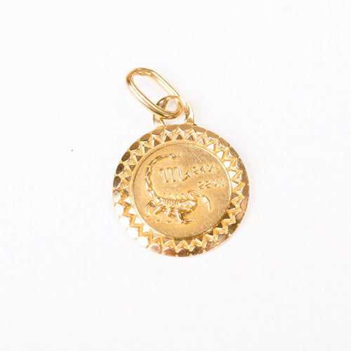 Médaille du zodiaque - Pendentif Scorpion en or jaune 58 Facettes LMB-397