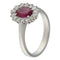 54 Bague en or blanc avec rubis et diamants 58 Facettes G4026