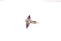 Bague 55.5 Bague marquise en or et argent avec diamants et rubis 58 Facettes 24974