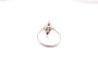 Bague 55.5 Bague marquise en or et argent avec diamants et rubis 58 Facettes 24974