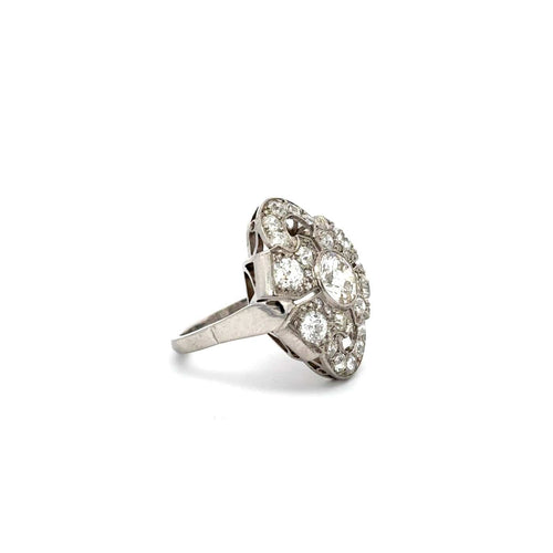Bague 55 Bague Art déco en platine et diamants 58 Facettes 50510