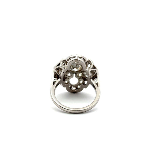 Bague 55 Bague Art déco en platine et diamants 58 Facettes 50510