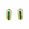 Boucles d'oreilles Van Cleef & Arpels Ceinture - Boucles d'oreilles en or jaune, diamants et émeraudes 58 Facettes 35964