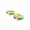 Boucles d'oreilles Van Cleef & Arpels Ceinture - Boucles d'oreilles en or jaune, diamants et émeraudes 58 Facettes 35964