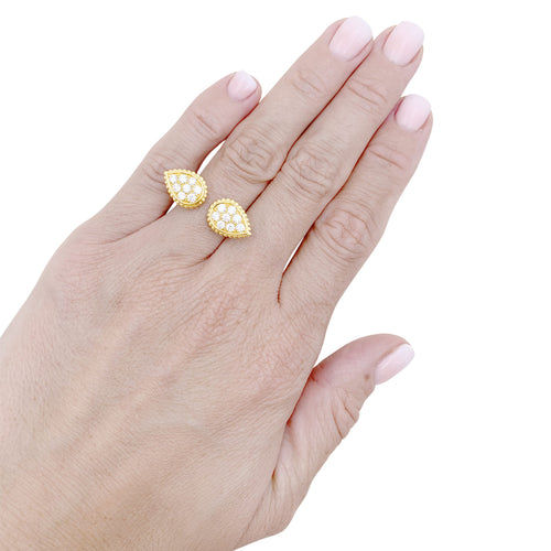 Bague 50 Boucheron Serpent Bohème - Bague Motif S en or jaune et diamants 58 Facettes 35990