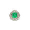 Bague 54 Bague Art déco en platine avec émeraude colombienne et diamants 58 Facettes 50509