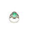 Bague 54 Bague Art déco en platine avec émeraude colombienne et diamants 58 Facettes 50509