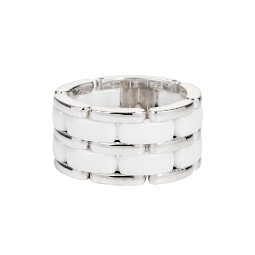 Bague 54 CHANEL Ultra - Bague en or blanc et céramique blanche 58 Facettes 204