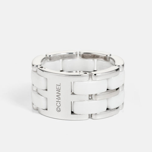 Bague 54 CHANEL Ultra - Bague en or blanc et céramique blanche 58 Facettes 204