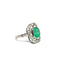 Bague 55 Art déco - Bague en platine avec émeraude et diamants 58 Facettes 50511
