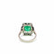 Bague 55 Art déco - Bague en platine avec émeraude et diamants 58 Facettes 50511