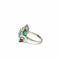 Bague 55 Art déco - Bague en platine avec émeraude et diamants 58 Facettes 50511
