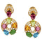 Boucles d'oreilles BVLGARI Astrale - Boucles d'oreilles en or jaune, diamants et pierres de couleur 58 Facettes 221