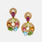 Boucles d'oreilles BVLGARI Astrale - Boucles d'oreilles en or jaune, diamants et pierres de couleur 58 Facettes 221