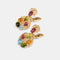Boucles d'oreilles BVLGARI Astrale - Boucles d'oreilles en or jaune, diamants et pierres de couleur 58 Facettes 221