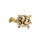 Broche Broche tortue émaillée en or jaune et or blanc 18 ct 58 Facettes 28598