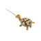 Broche Broche tortue émaillée en or jaune et or blanc 18 ct 58 Facettes 28598