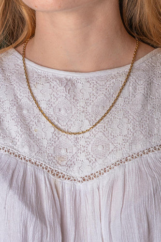 Collier maille forçat en or jaune 58 Facettes 5841748CN
