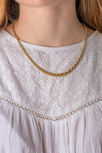 Collier maille corde en or jaune 58 Facettes 5858125CN