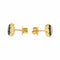 Boucles d'oreilles puces cœur en or jaune et blanc, diamants et onyx 58 Facettes 5912933CN