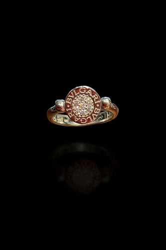 Bague 59 Bvlgari Bvlgari - Bague Flip en or blanc, diamants et onyx 58 Facettes