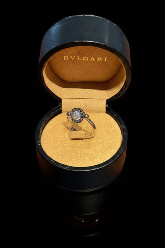 Bague 59 Bvlgari Bvlgari - Bague Flip en or blanc, diamants et onyx 58 Facettes