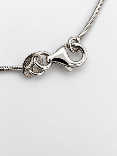 Collier - Chaîne maille serpent plate en or blanc 58 Facettes Ac13217