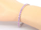 Bracelet tennis en or blanc et saphirs roses 58 Facettes 2902