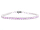 Bracelet tennis en or blanc et saphirs roses 58 Facettes 2902