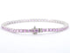 Bracelet tennis en or blanc et saphirs roses 58 Facettes 2902
