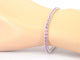 Bracelet tennis en or blanc et saphirs roses 58 Facettes 2903