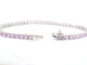 Bracelet tennis en or blanc et saphirs roses 58 Facettes 2903