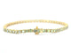 Bracelet tennis en or 14 carats et saphirs verts 58 Facettes 2905