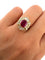 51 Bague vintage en or jaune 18 ct, rubis de Birmanie et diamants 58 Facettes 1205/A OC