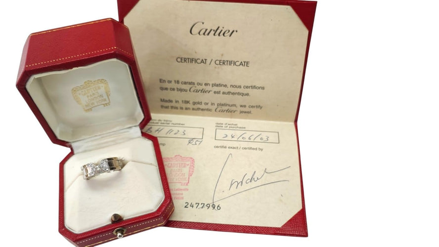 51 Cartier C2 - Bague en or blanc 18K et diamants 58 Facettes DV-CartierC2