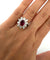 50 Années 50/60 - Bague en platine, rubis de Birmanie et diamants 58 Facettes 1205/B OC