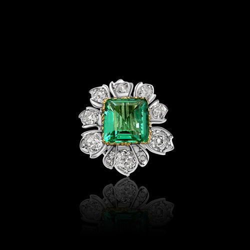 Parure convertible en or 18 carats, argent, émeraudes et diamants 58 Facettes C2