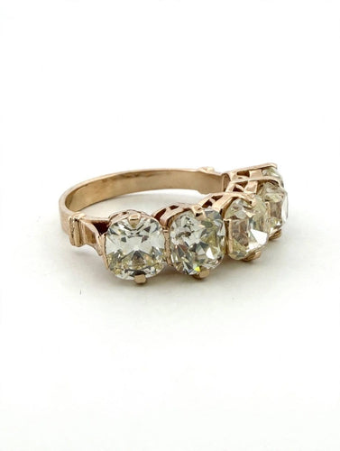 53 Bague vintage en or blanc 18 ct et diamants taille ancienne 58 Facettes 517/26 C