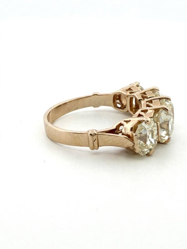 53 Bague vintage en or blanc 18 ct et diamants taille ancienne 58 Facettes 517/26 C