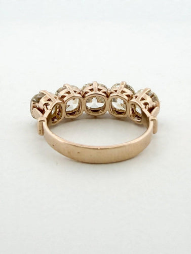 53 Bague vintage en or blanc 18 ct et diamants taille ancienne 58 Facettes 517/26 C
