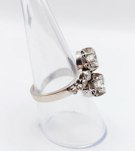 55.5 Bague Art déco en or blanc, platine et diamants 58 Facettes A07703