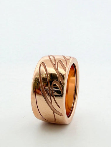 54 Chopard - Bague large en or rose 58 Facettes 3366/A