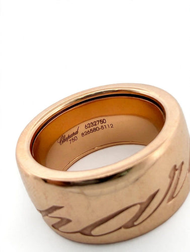 54 Chopard - Bague large en or rose 58 Facettes 3366/A